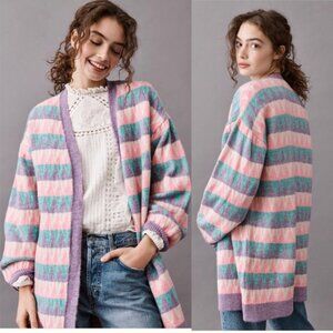 Anthropologie Maeve Alicia Argyle Cardigan Sweater